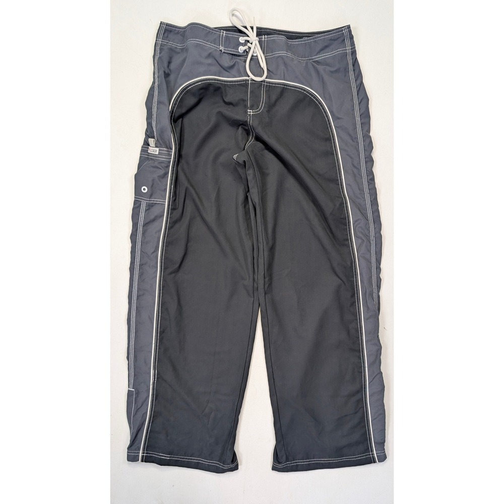 Plastic Mens Board Sport Pants Grey Black Colorblock Surf Y2K Size 38